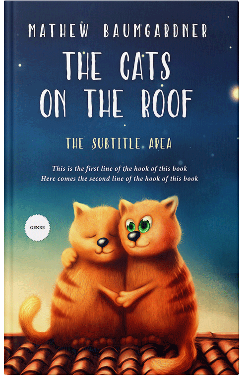 Front view of Premade Surreal Book Cover - Blue Zodiac