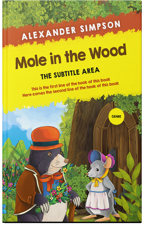 Front view of Premade Nature Book Cover - Lunar Green