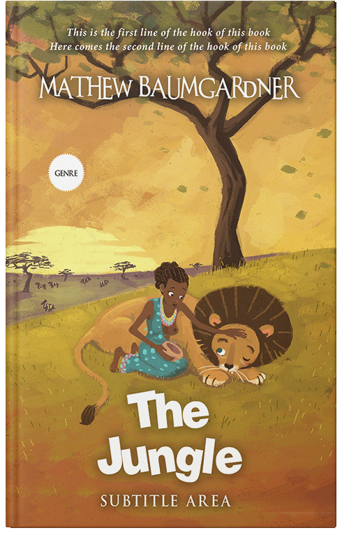 Front view of Premade Children's Book Cover - Tussock