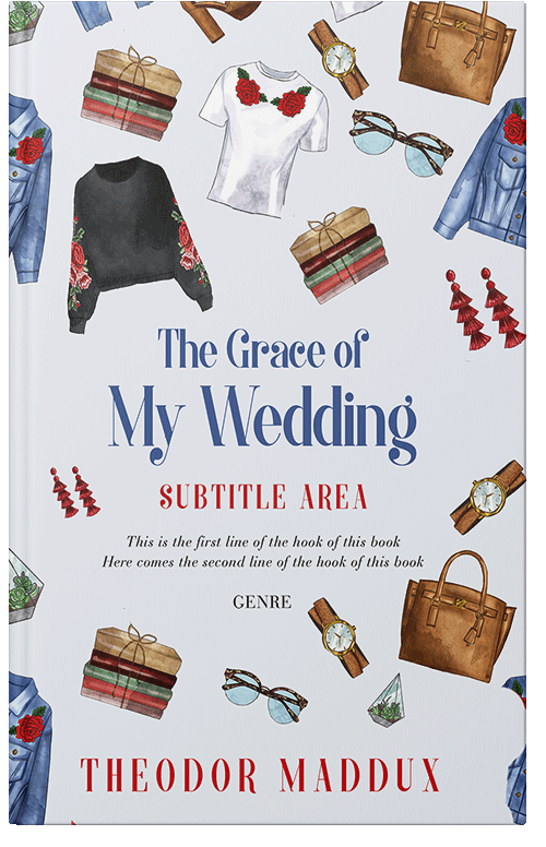 Front view of Premade Abstract Book Cover - Athens Gray