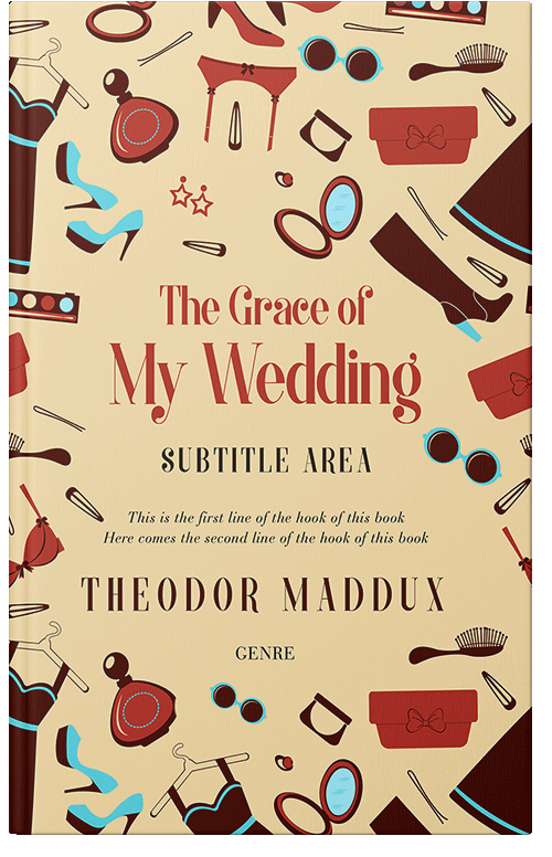 Front view of Premade Abstract Book Cover - Sidecar