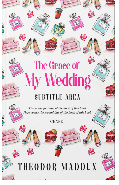 Front view of Premade Abstract Book Cover - Swiss Coffee