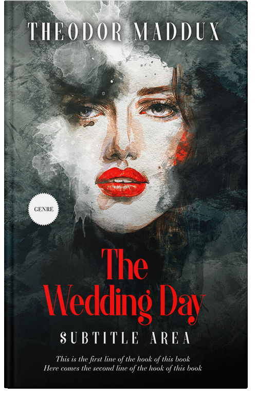 Front view of Premade Abstract Book Cover - Cameo