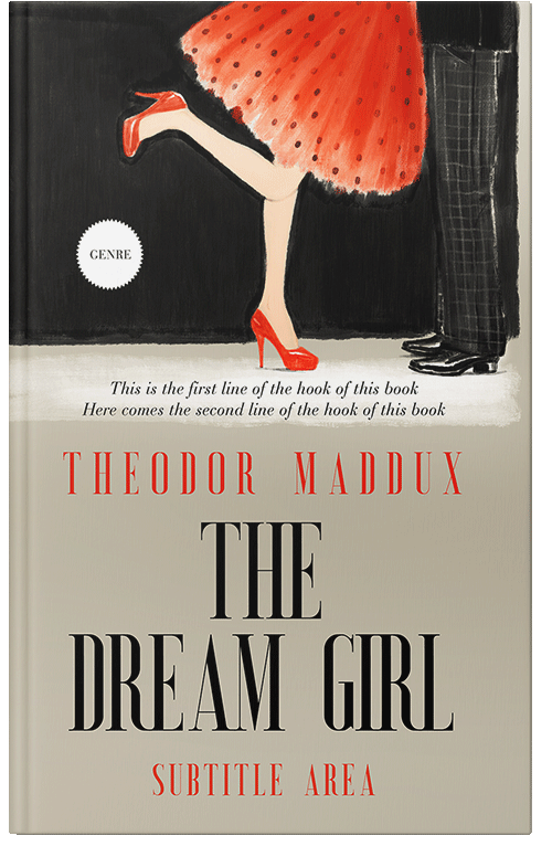 Front view of Premade Abstract Book Cover - Cod Gray