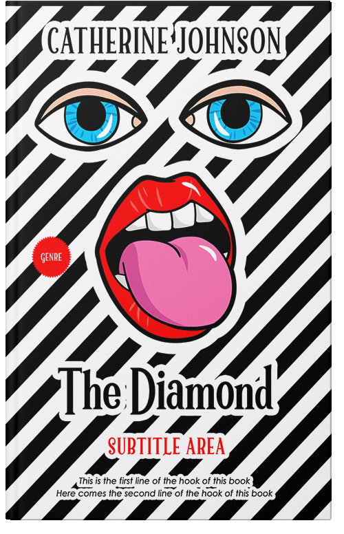 Front view of Premade Abstract Book Cover - Black