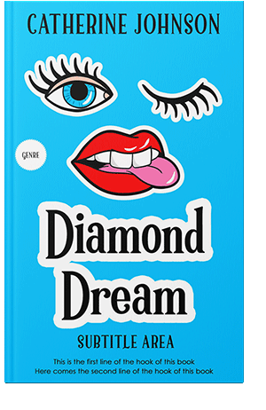 Pre Made Book Cover Bright Turquoise