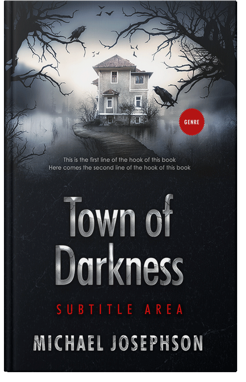 Front view of Premade Horror Book Cover - Pink Swan