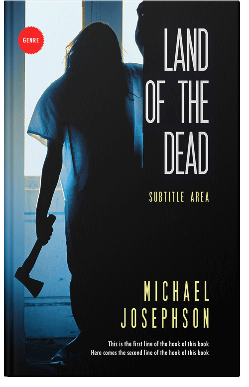 Front view of Premade Horror Book Cover - Quill Gray