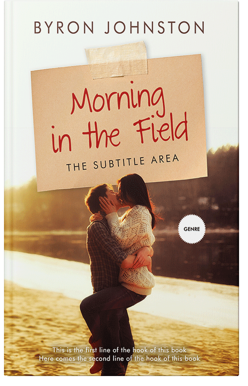 Front view of Premade Romance Book Cover - Gold Sand