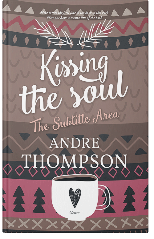 Front view of Premade Abstract Book Cover - Opium