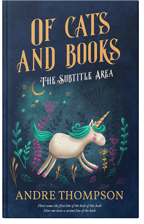 Front view of Premade Fantasy Book Cover - Nile Blue