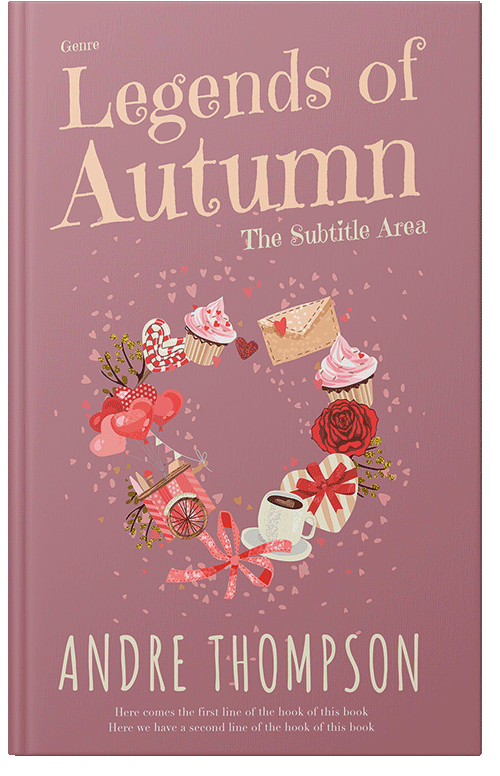 Front view of Premade Romance Book Cover - Old Rose