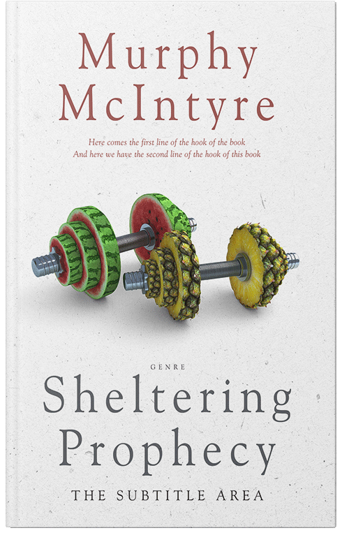 Front view of Premade Health & Dieting & Fitness Book Cover - Concrete