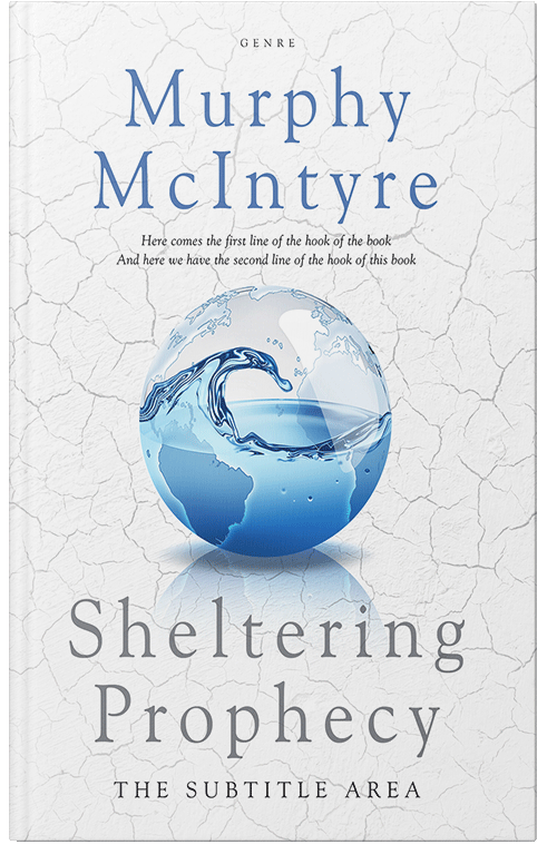 Front view of Premade Environment & Ecology Book Cover - Steel Blue