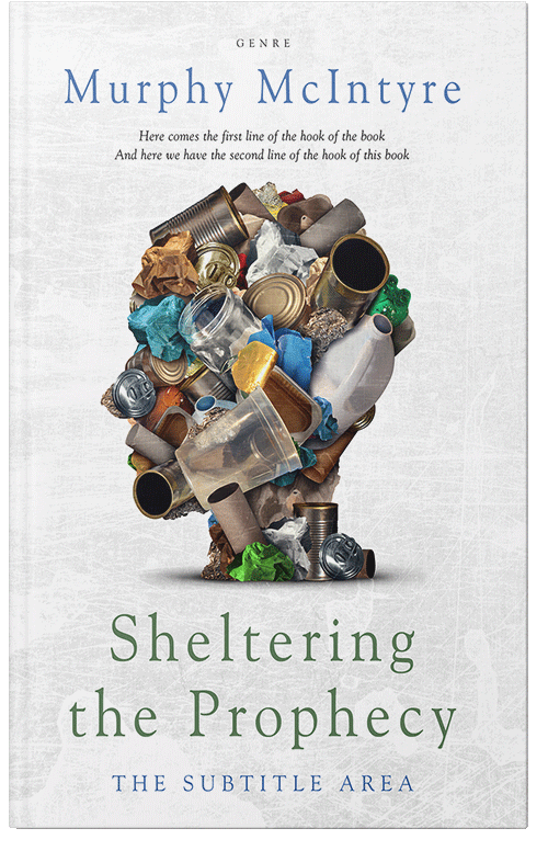 Front view of Premade Abstract Book Cover - Cape Cod