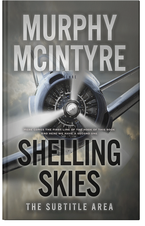 Front view of Premade Action & Adventure Book Cover - Fuscous Gray