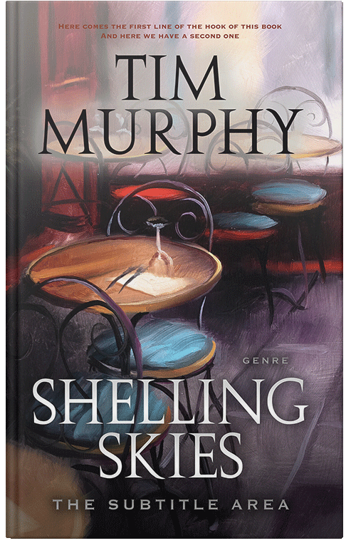 Front view of Premade Abstract Book Cover - Thunder