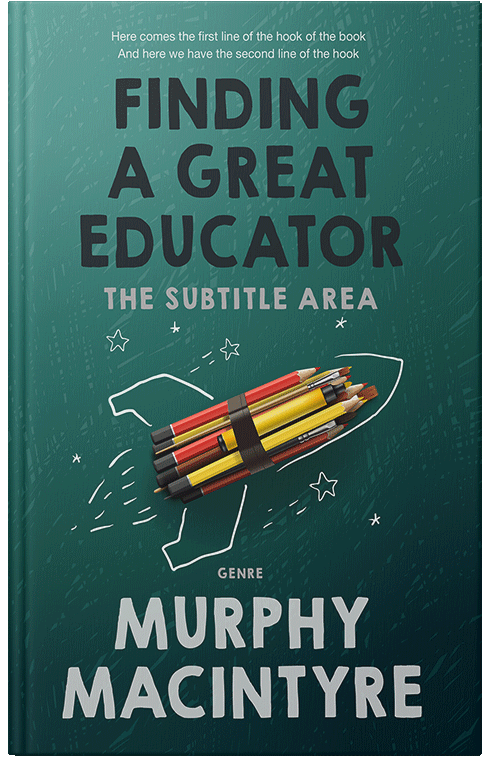 Front view of Premade Education Book Cover - Elephant