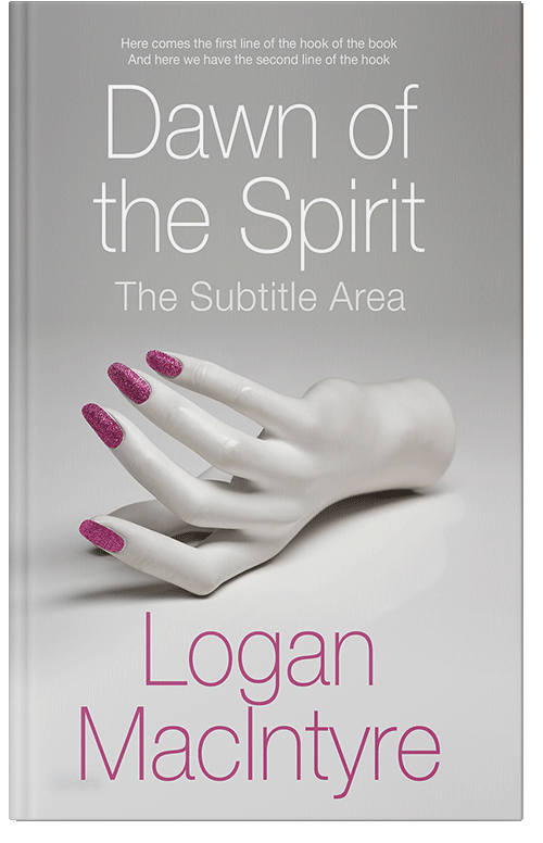 Front view of Premade Abstract Book Cover - Cloud