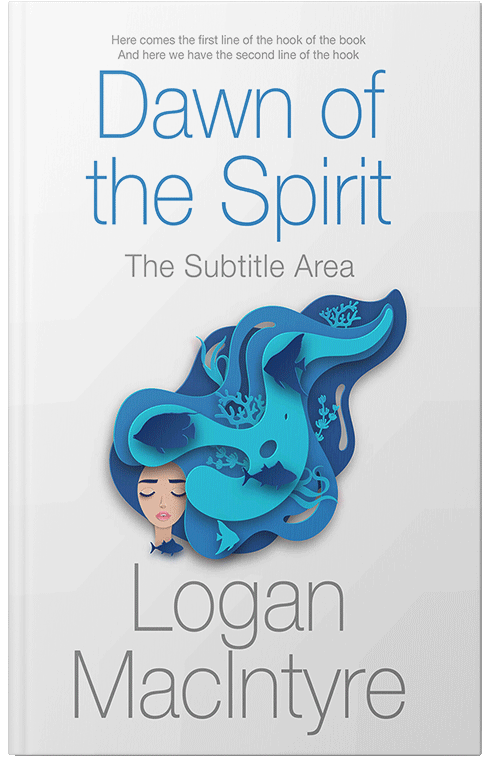 Front view of Premade Romance Book Cover - Eastern Blue