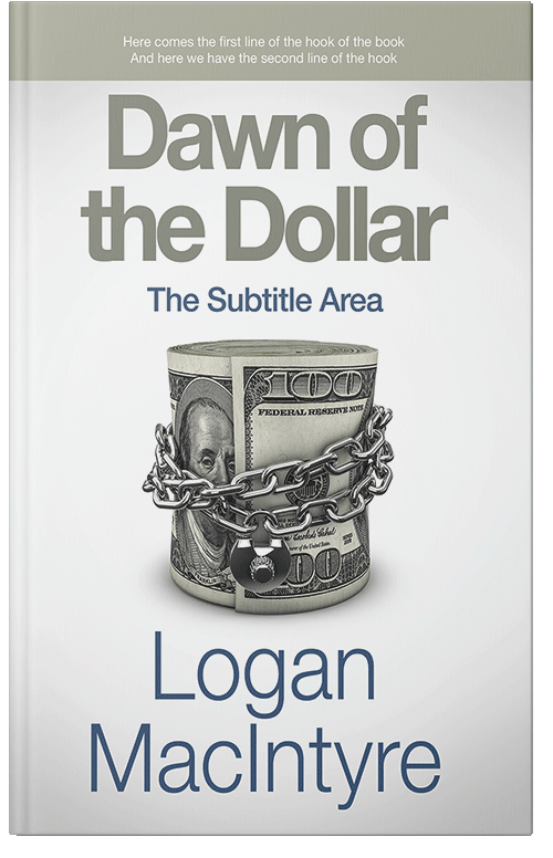 Front view of Premade Business Book Cover - Quill Gray