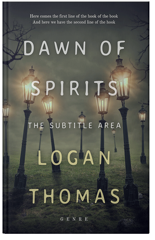 Front view of Premade Mystery & Thriller & Suspense Book Cover - Lunar Green