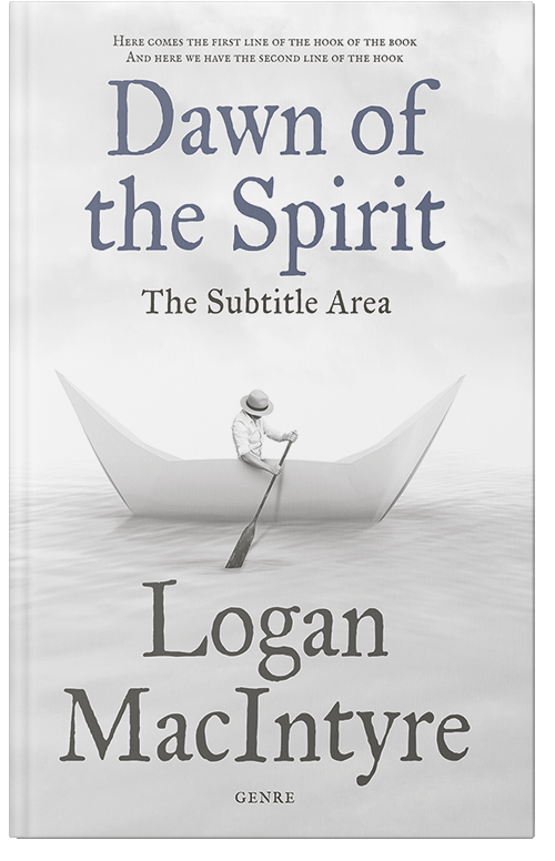 Front view of Premade Abstract Book Cover - Mercury