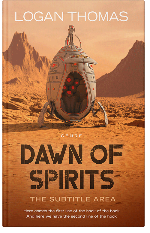 Front view of Premade Science Fiction Book Cover - Raw Sienna