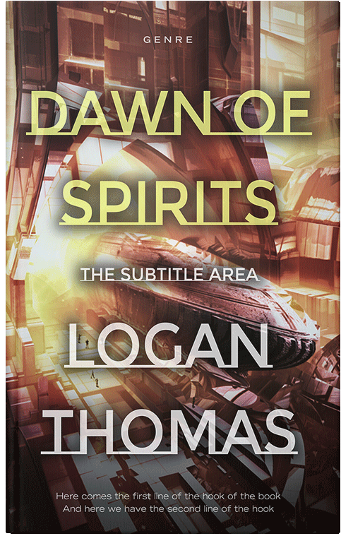 Front view of Premade Science Fiction Book Cover - Saddle