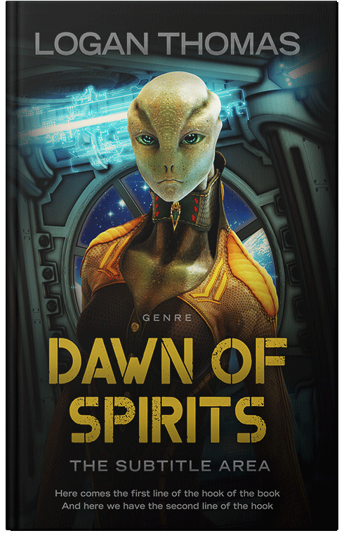 Front view of Premade Science Fiction Book Cover - Husk