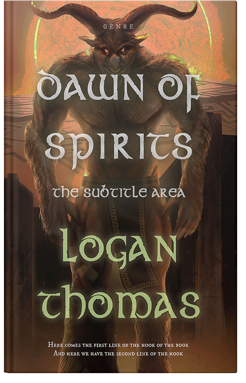 Front view of Premade Fantasy Book Cover - Black Marlin