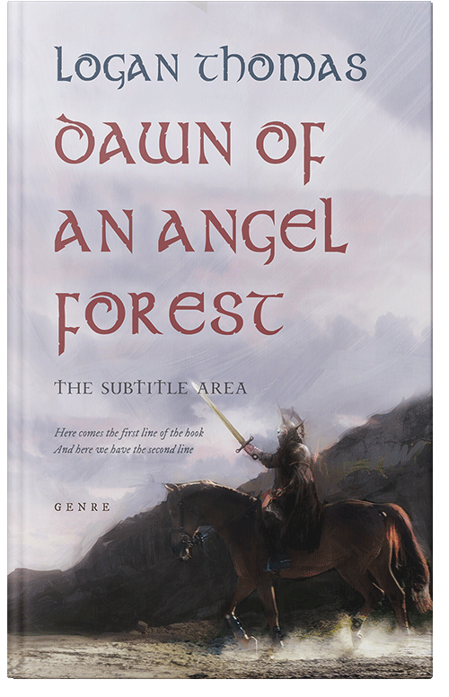 Front view of Premade Fantasy Book Cover - Gray Suit