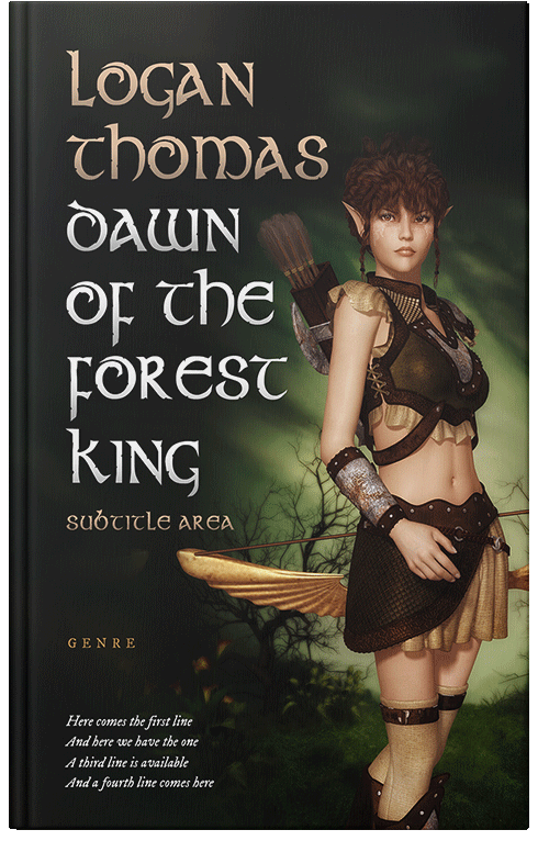 Front view of Premade Fantasy Book Cover - Indian Khaki