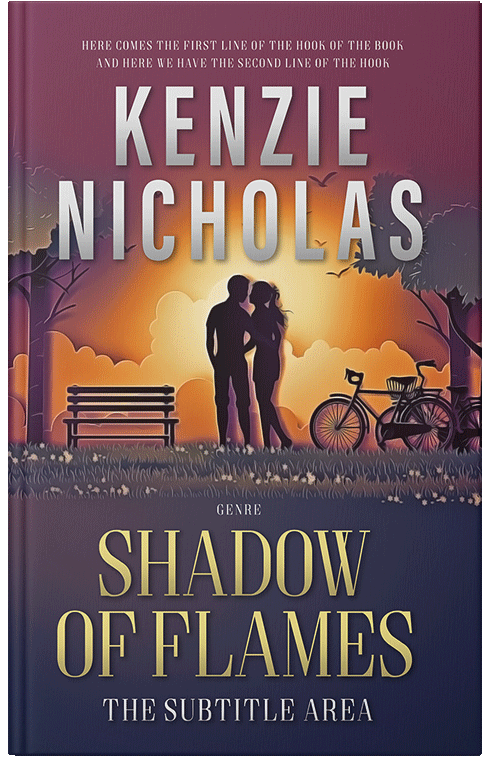 Front view of Premade Romance Book Cover - Eggplant