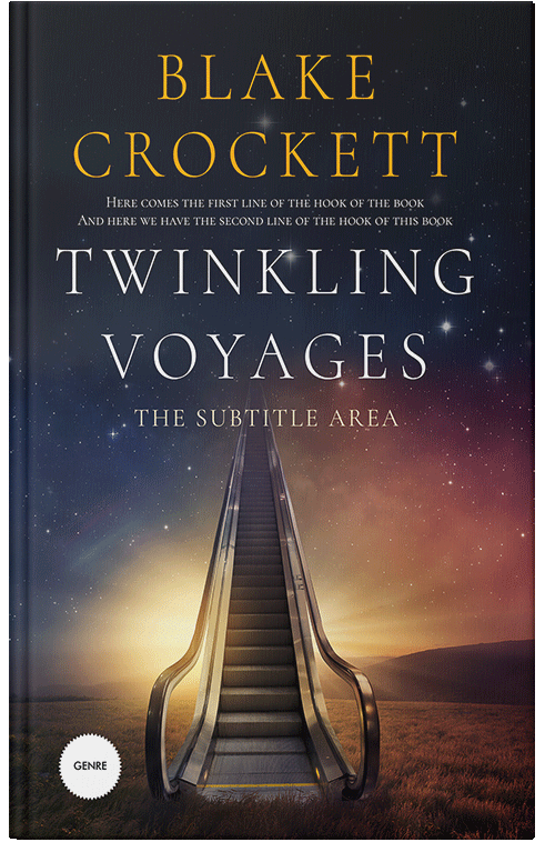 Front view of Premade Abstract Book Cover - Steel Gray