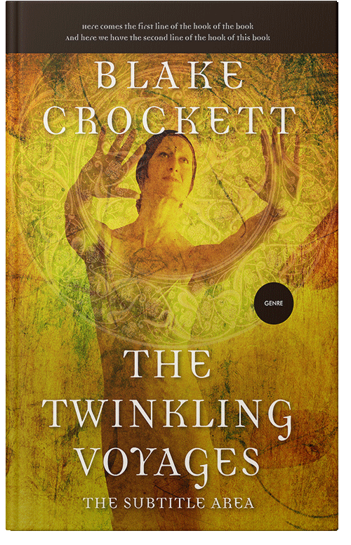 Front view of Premade Abstract Book Cover - Buttered Rum