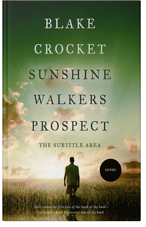 Front view of Premade Nature Book Cover - Thistle Green