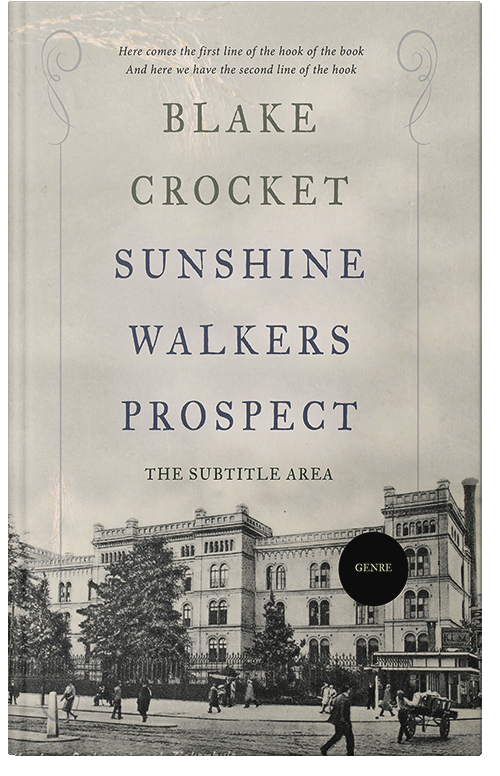 Front view of Premade Historical Book Cover - Swirl