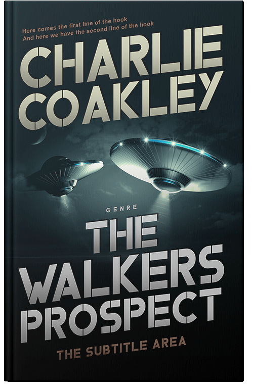 Front view of Premade Science Fiction Book Cover - Mist Gray