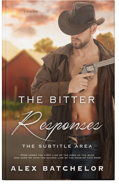 Front view of Premade Western Book Cover - Saddle