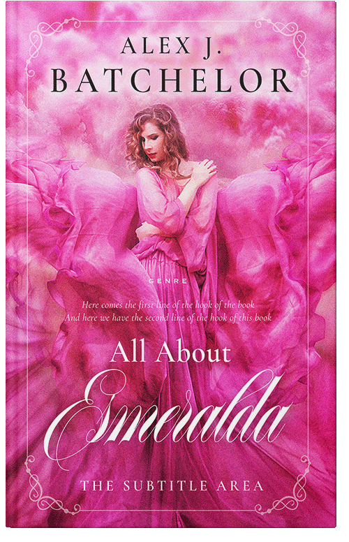 Front view of Premade Royal Romance Book Cover - Cerise