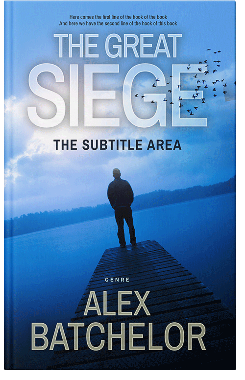 Front view of Premade Mystery & Thriller & Suspense Book Cover - Periwinkle Gray