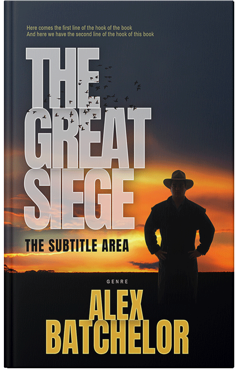 Front view of Premade Action & Adventure Book Cover - Woodsmoke