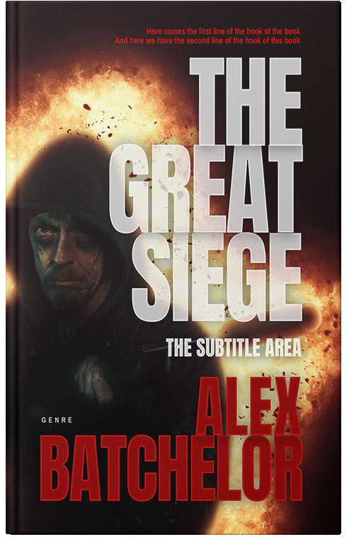 Front view of Premade Action & Adventure Book Cover - Cameo