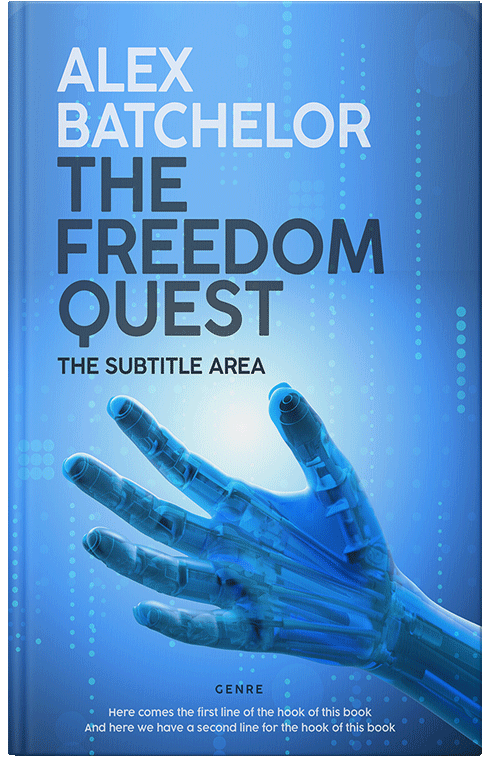 Front view of Premade Science Fiction Book Cover - Picton Blue