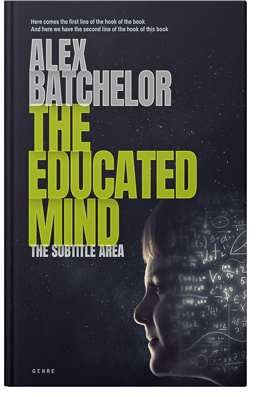 Front view of Premade Education Book Cover - Sushi