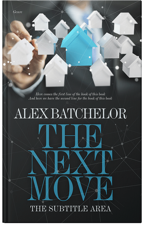 Front view of Premade Business Book Cover - Quill Gray