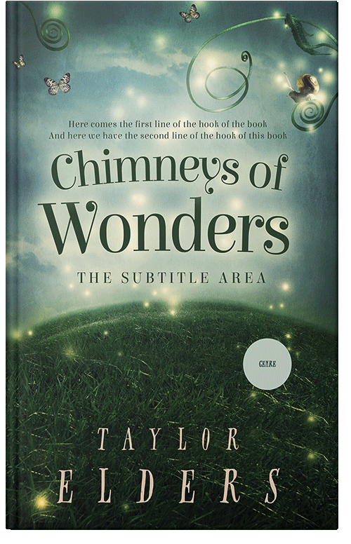 Front view of Premade Fantasy Book Cover - Pale Leaf