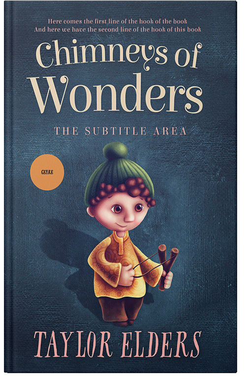 Front view of Premade Abstract Book Cover - Rhino