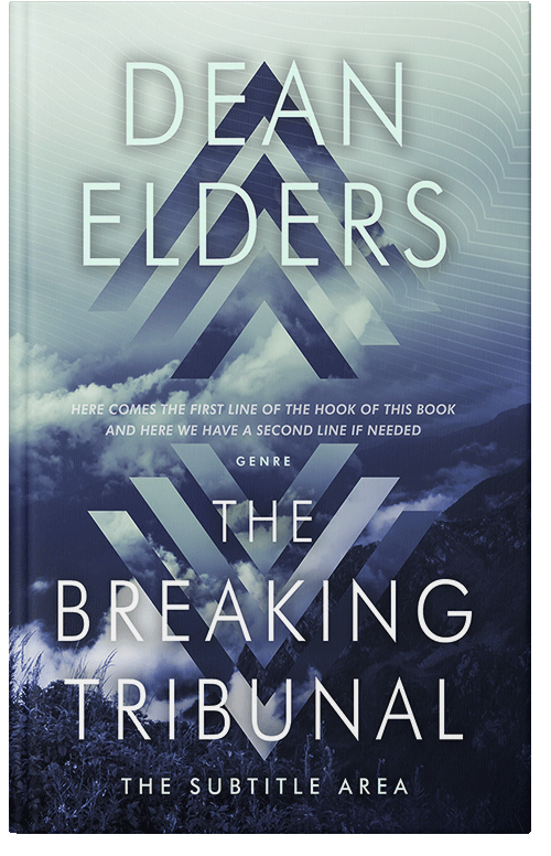 Front view of Premade Abstract Book Cover - Pickled Bluewood